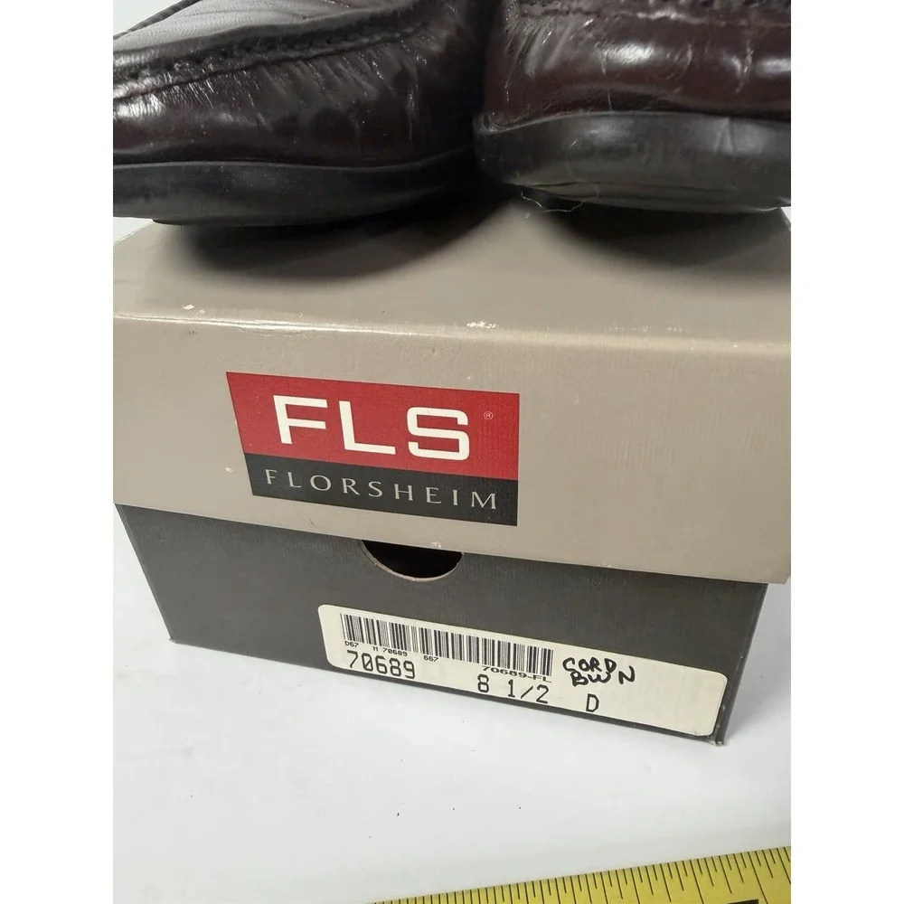 Florsheim Men's Brown FLS Leather Loafers Shoes Size 8.5 D Slip On 70689